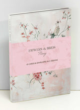 Load image into Gallery viewer, Flowers &amp; Birds Peony Wallet Notecards
