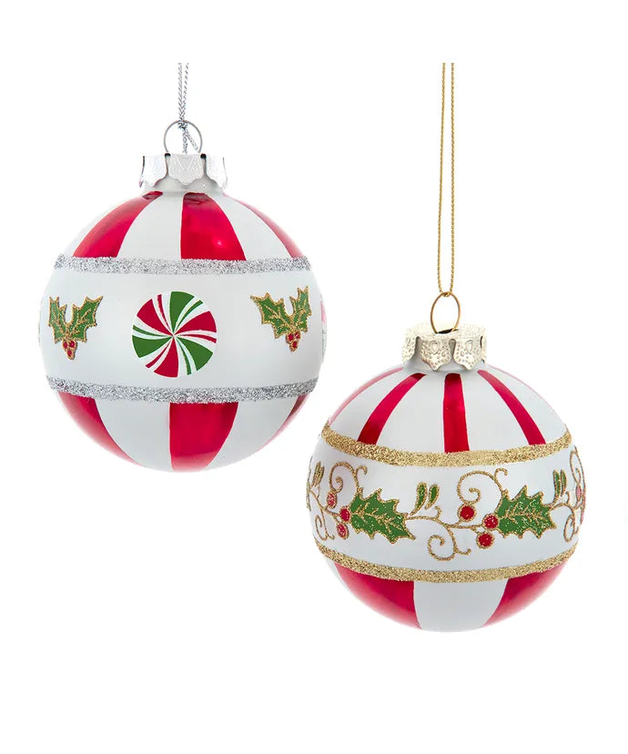 Holly Leaves Ball Ornaments