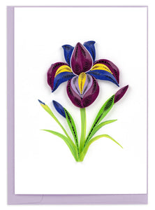 Iris Flower Quilling Enclosure Card