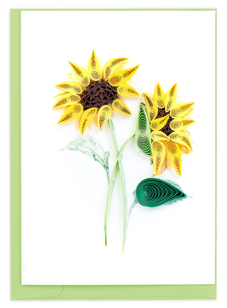 Sunflower Bouquet Quilling Enclosure Card