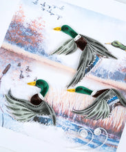 Load image into Gallery viewer, Duck Migration Quilling Card
