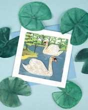 Load image into Gallery viewer, Two Swans Quilling Card
