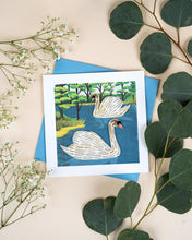 Load image into Gallery viewer, Two Swans Quilling Card
