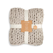 Load image into Gallery viewer, Chunky Knit Blanket-Taupe
