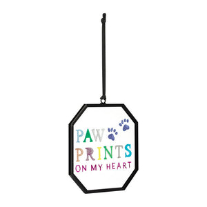 Paw Prints On My Heart Suncatcher