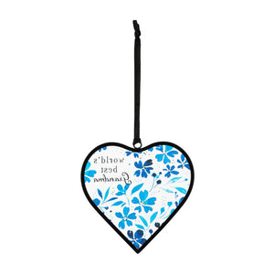 World's Best Grandma Heart Suncatcher