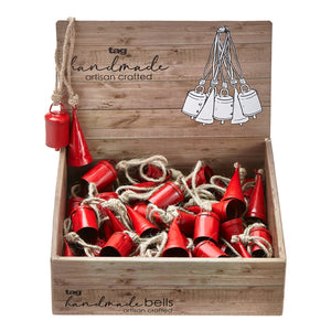 Holiday Mini Hanging Bell, Red